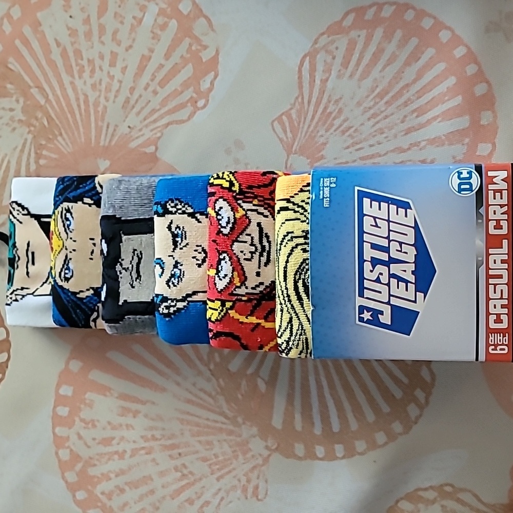 Justice League 6 pr Casual crew socks